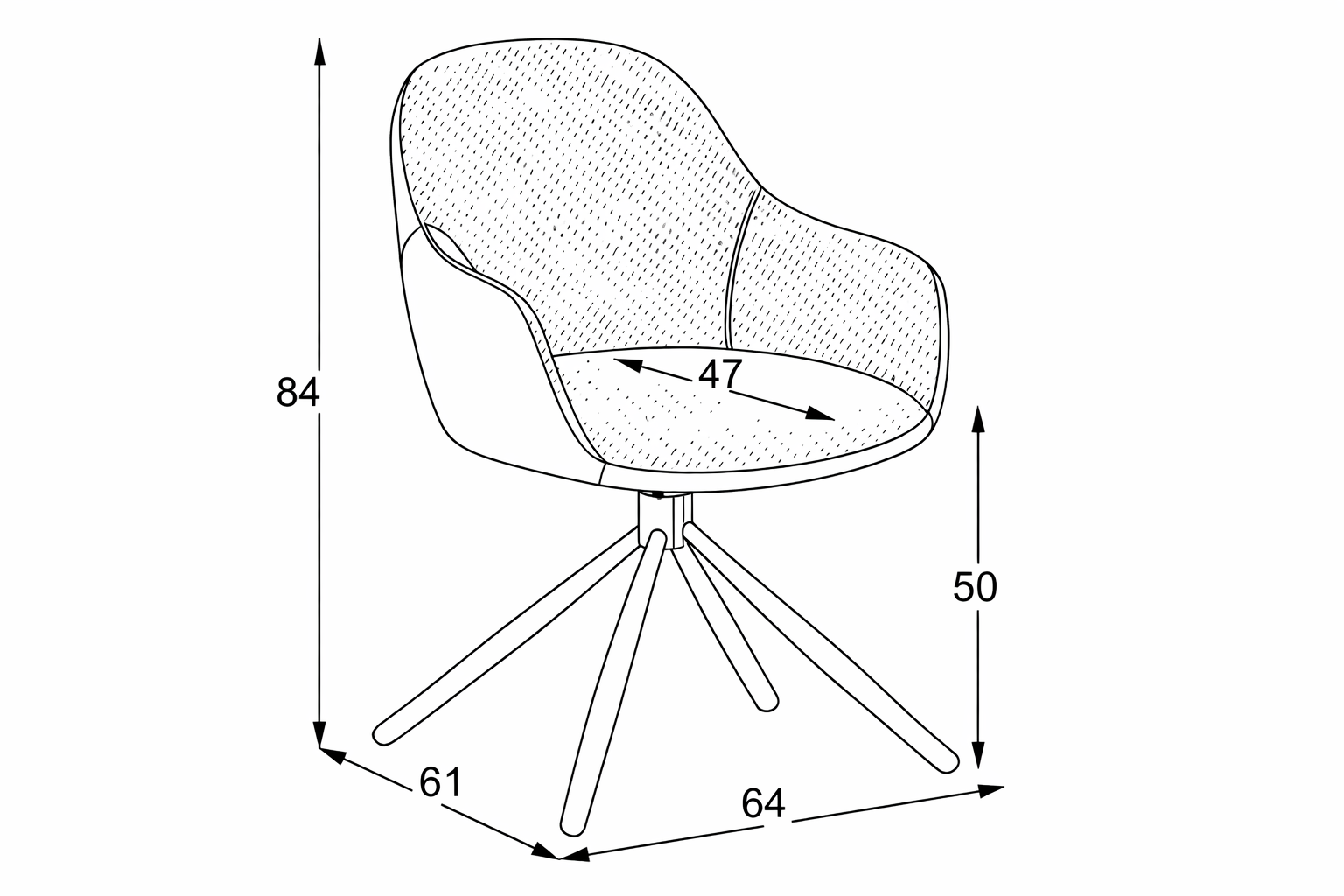 Стул для столовой Duro / Coco 10 / Uras 12 - Conic KD - Изображение 3