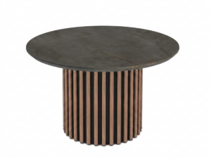Журнальный столик Dorato 90 / Irony Melamine, Тёмно-серый (рисунок под мрамор)