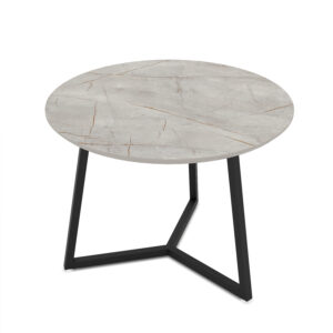Столик Klint 60 / Bianco High Gloss, Серо-коричневый (мраморный узор) (Copy) (Copy)