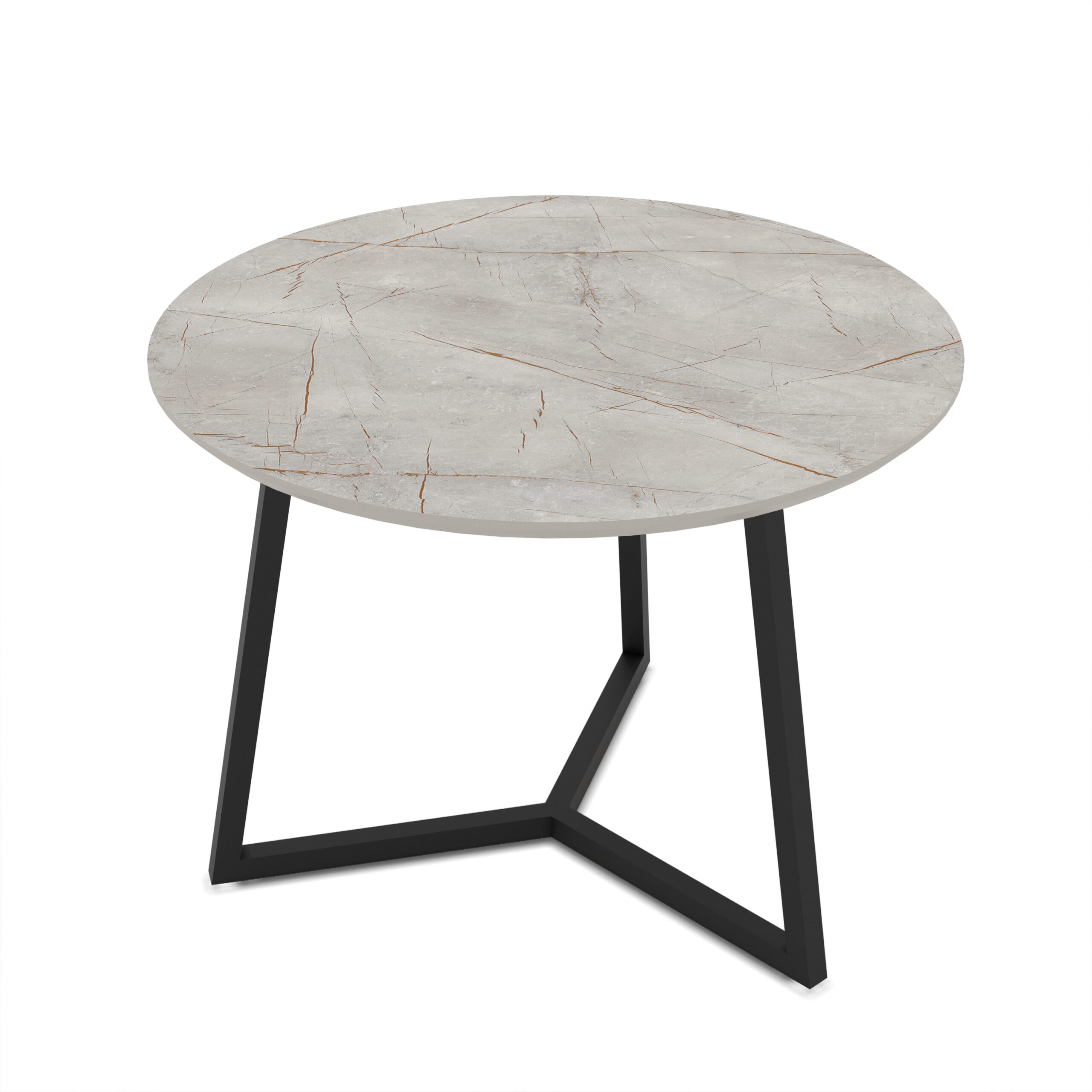 Столик Klint 60 / Bianco High Gloss, Серо-коричневый (мраморный узор) (Copy) (Copy)