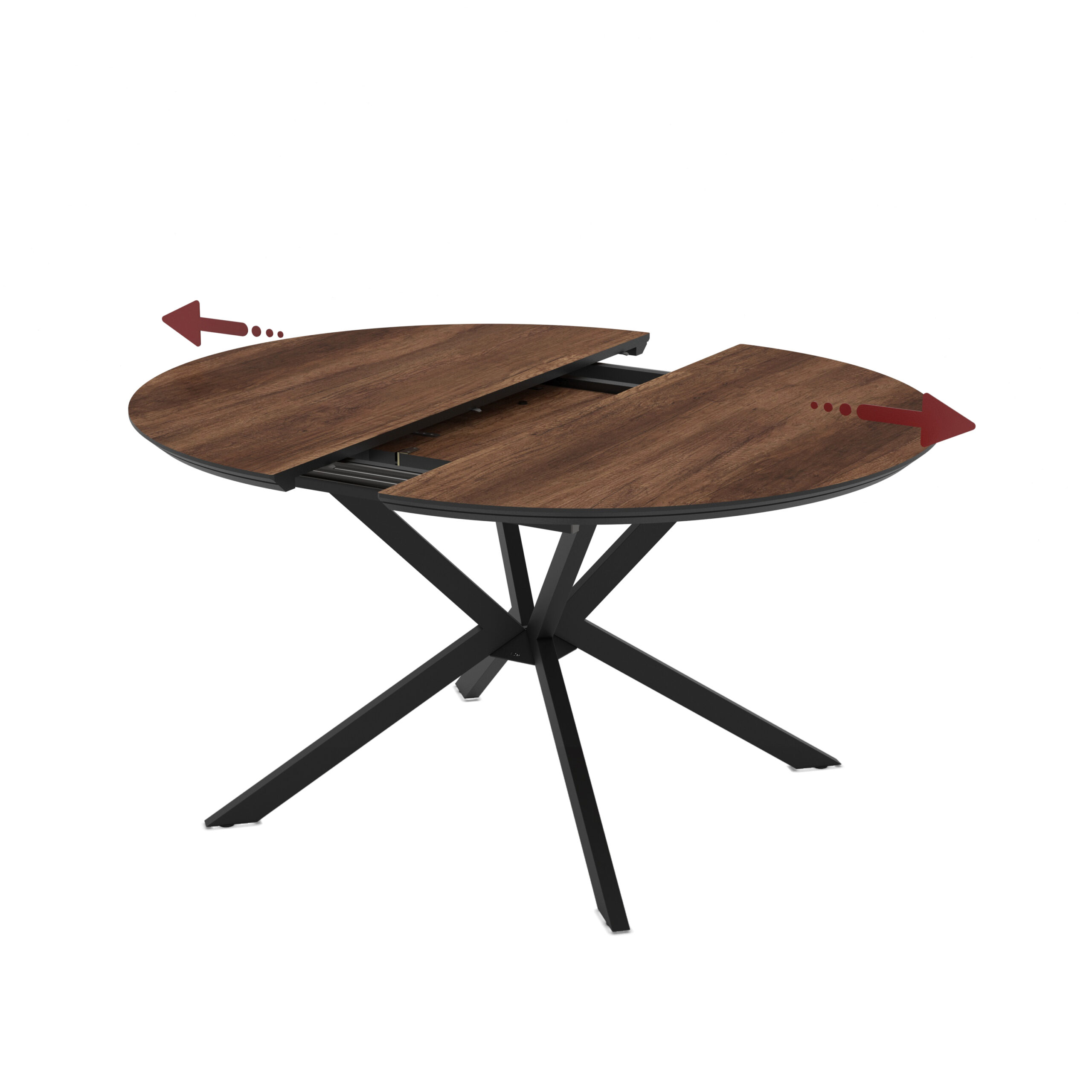 Раздвижной обеденный стол Dobok 126 Table / Barok, темно-коричневый (имитация дерева) - Изображение 2