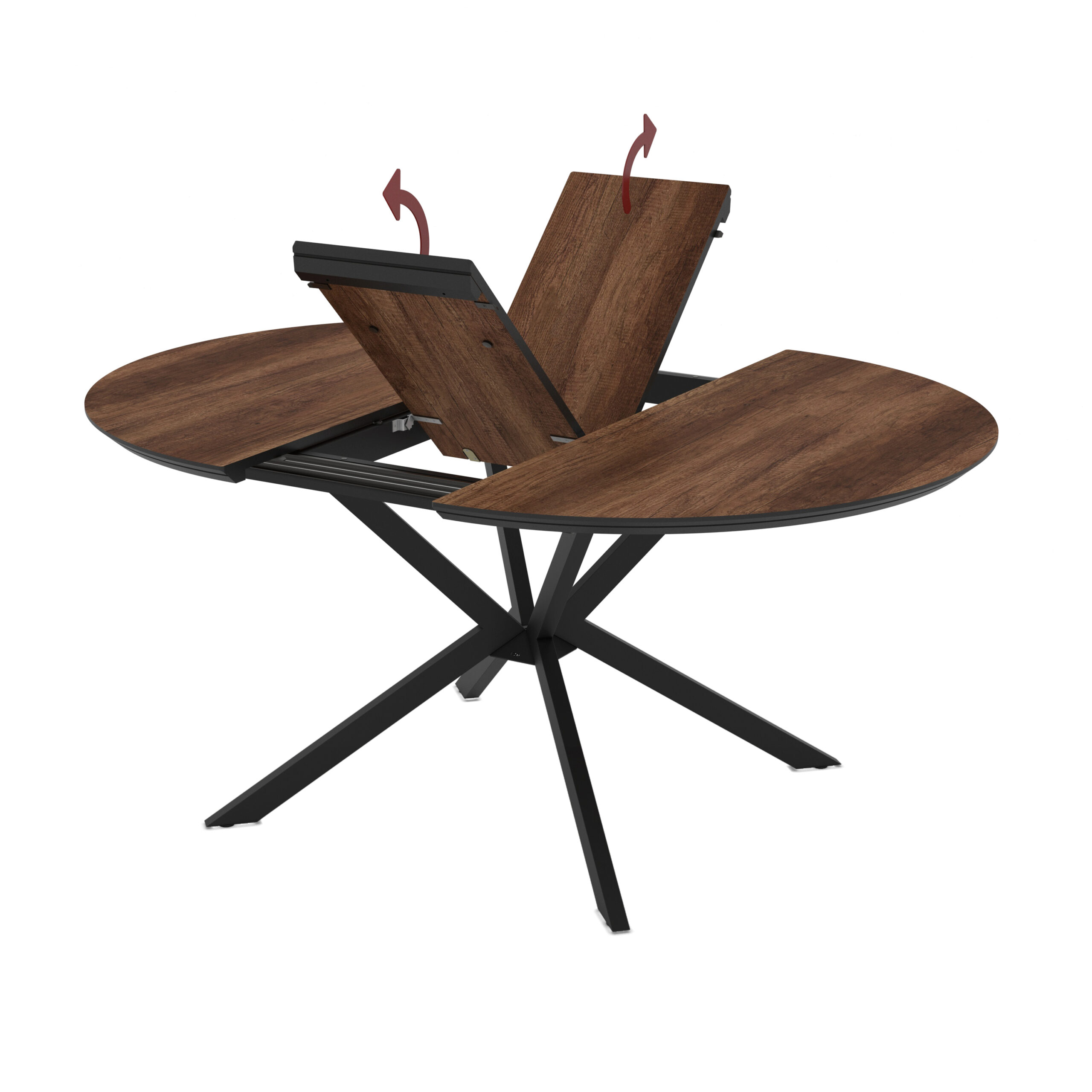 Раздвижной обеденный стол Dobok 126 Table / Barok, темно-коричневый (имитация дерева) - Изображение 3