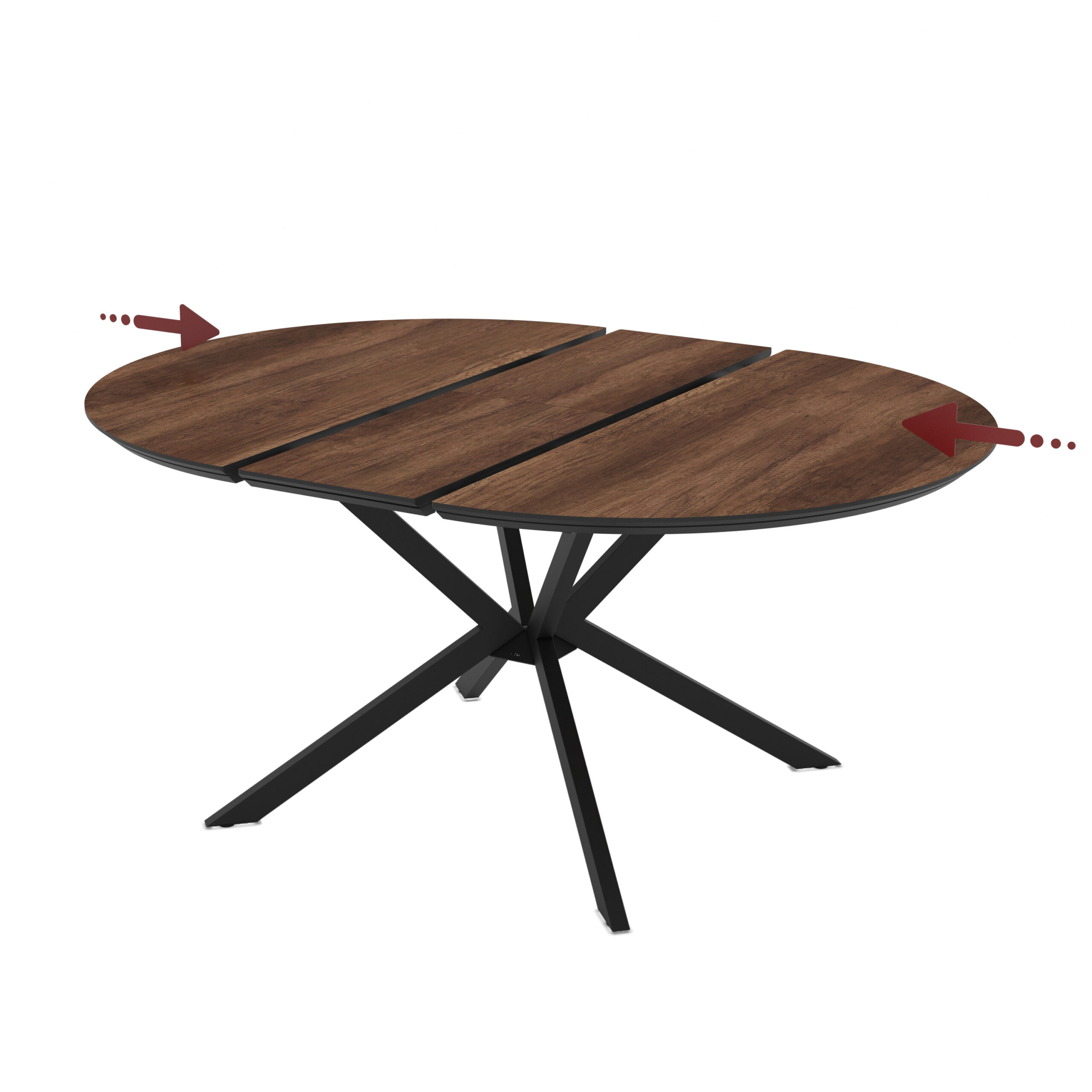 Раздвижной обеденный стол Dobok 126 Table / Barok, темно-коричневый (имитация дерева) - Изображение 4